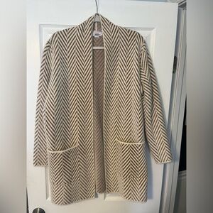 Striped Beige and Brown Women's Cardigan